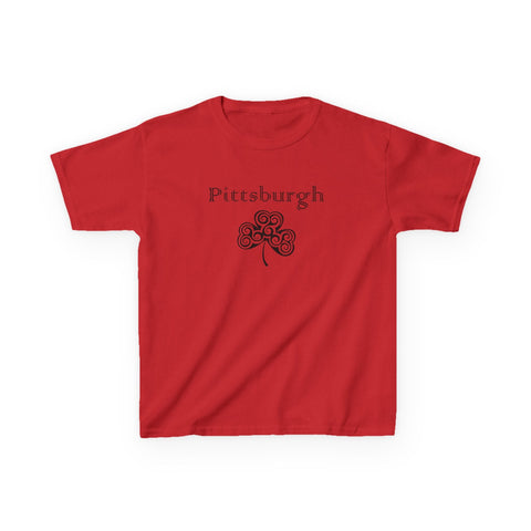 Pittsburgh Irish Clover - Kids Graphic T-Shirt Kids Apparel - YinzerShop