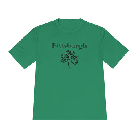 Pittsburgh Irish Clover - Sport-Tek Unisex Moisture Wicking Tee T-Shirt - YinzerShop