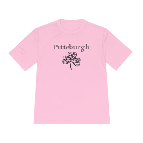 Pittsburgh Irish Clover - Sport-Tek Unisex Moisture Wicking Tee T-Shirt - YinzerShop