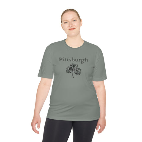 Pittsburgh Irish Clover - Sport-Tek Unisex Moisture Wicking Tee T-Shirt - YinzerShop