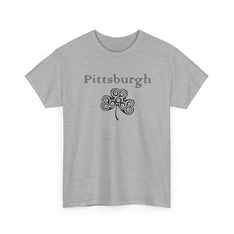Pittsburgh Irish Clover - Unisex Heavy Cotton Tee T-Shirt - YinzerShop