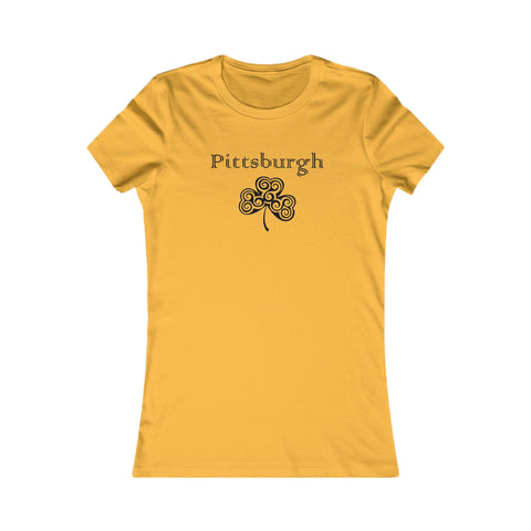 Pittsburgh Irish Clover - Women's Favorite Tee T-Shirt - YinzerShop