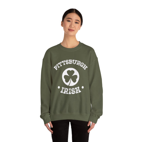 Pittsburgh Irish - Heavy Blend™ Crewneck Sweatshirt Sweatshirt - YinzerShop