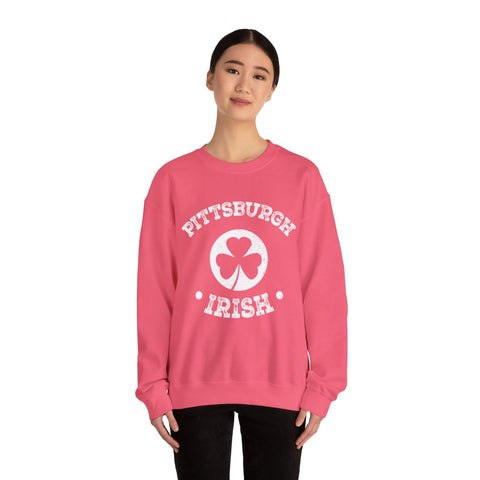 Pittsburgh Irish - Heavy Blend™ Crewneck Sweatshirt Sweatshirt - YinzerShop