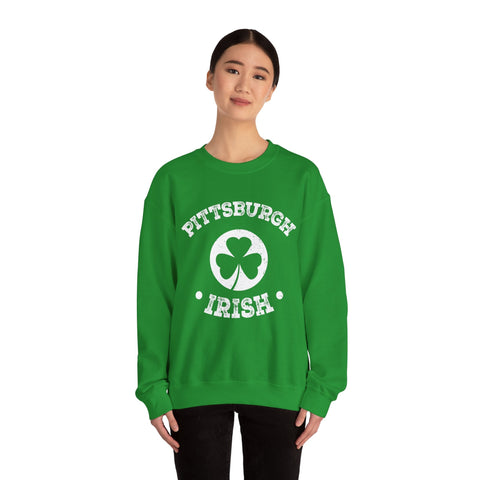 Pittsburgh Irish - Heavy Blend™ Crewneck Sweatshirt Sweatshirt - YinzerShop
