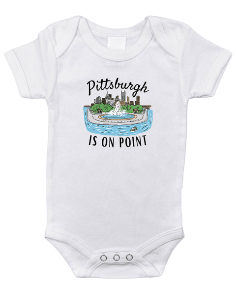 Pittsburgh is on Point Onesie Kids Baby Onesie Little Hometown   