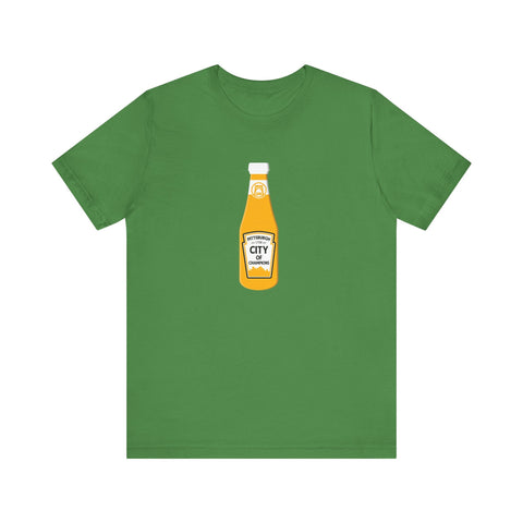Pittsburgh is the City of Champions Ketchup Bottle Short Sleeve T-shirt T-Shirt - YinzerShop