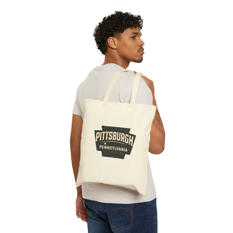 Pittsburgh Keystone City - Canvas Tote Bag - YinzerShop