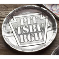 Pittsburgh Keystone Coaster – Hand Forged Aluminum Drink Coaster with Riveted Steel Design Key Chain - YinzerShop