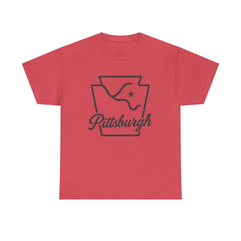 Pittsburgh Keystone Rivers - Unisex Heavy Cotton Tee T-Shirt - YinzerShop