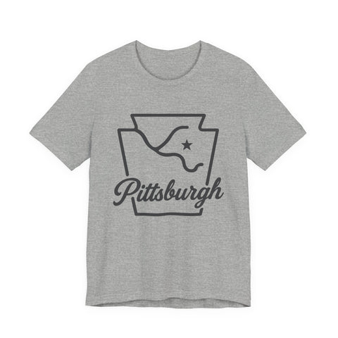 Pittsburgh Keystone Rivers - Unisex Jersey Short Sleeve Tee T-Shirt - YinzerShop