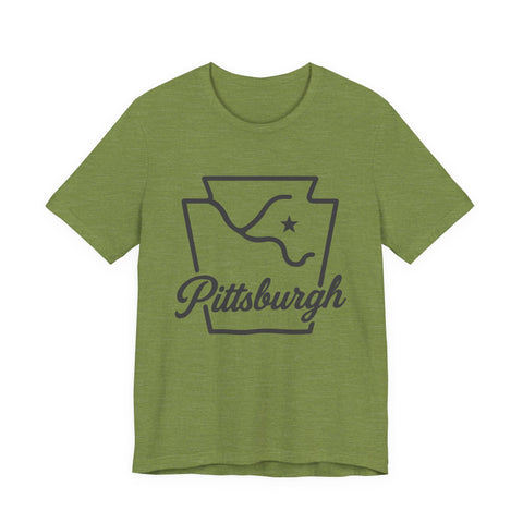 Pittsburgh Keystone Rivers - Unisex Jersey Short Sleeve Tee T-Shirt - YinzerShop