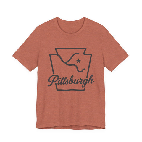 Pittsburgh Keystone Rivers - Unisex Jersey Short Sleeve Tee T-Shirt - YinzerShop
