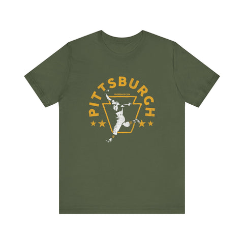 Pittsburgh Legendary Baseball Walk Off Home Run - Short Sleeve Tee T-Shirt - YinzerShop