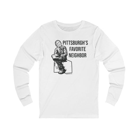 Pittsburgh Long Sleeve Tee - Fred Rogers Premium Fitted Cotton Shirt Long Sleeve Shirt - YinzerShop