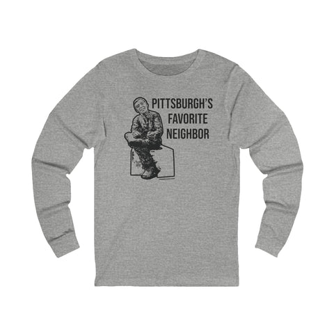 Pittsburgh Long Sleeve Tee - Fred Rogers Premium Fitted Cotton Shirt Long Sleeve Shirt - YinzerShop