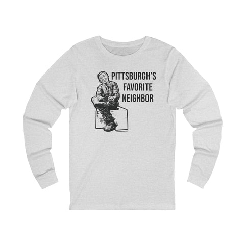 Pittsburgh Long Sleeve Tee - Fred Rogers Premium Fitted Cotton Shirt Long Sleeve Shirt - YinzerShop
