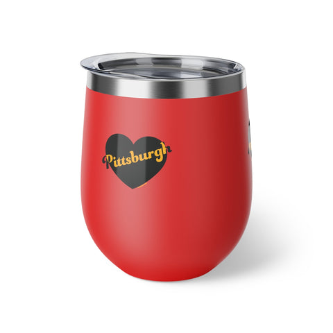Pittsburgh Love Copper Vacuum Insulated Cup, 12oz Mug - YinzerShop