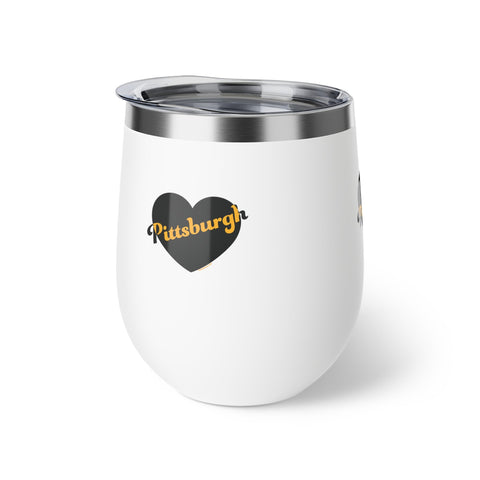 Pittsburgh Love Copper Vacuum Insulated Cup, 12oz Mug - YinzerShop