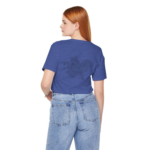 Pittsburgh Map (Print on Back) - Unisex Jersey Short Sleeve Tee T-Shirt - YinzerShop