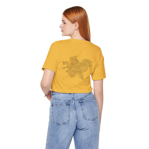 Pittsburgh Map (Print on Back) - Unisex Jersey Short Sleeve Tee T-Shirt - YinzerShop