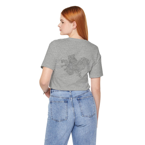 Pittsburgh Map (Print on Back) - Unisex Jersey Short Sleeve Tee T-Shirt - YinzerShop