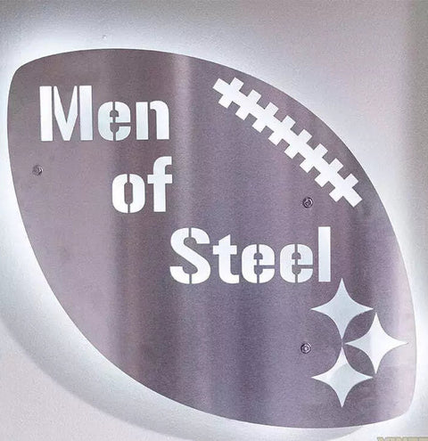 Pittsburgh Men of Steel Football Steel Wall Art Piece Steel Wall Art - YinzerShop