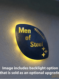 Pittsburgh Men of Steel Football Steel Wall Art Piece Steel Wall Art - YinzerShop