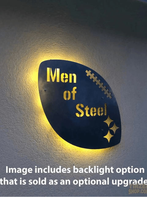 Pittsburgh Men of Steel Football Steel Wall Art Piece Steel Wall Art - YinzerShop