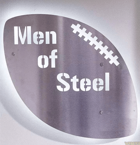 Pittsburgh Men of Steel Football Steel Wall Art Piece Steel Wall Art - YinzerShop