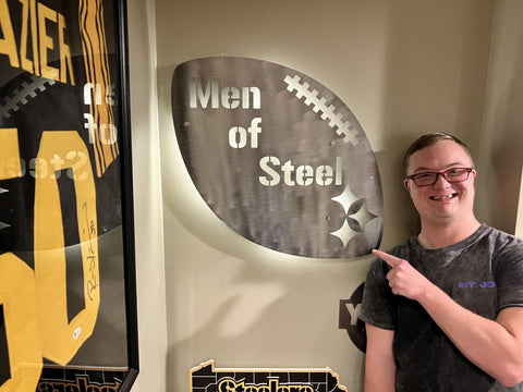 Pittsburgh Men of Steel Football Steel Wall Art Piece Steel Wall Art - YinzerShop