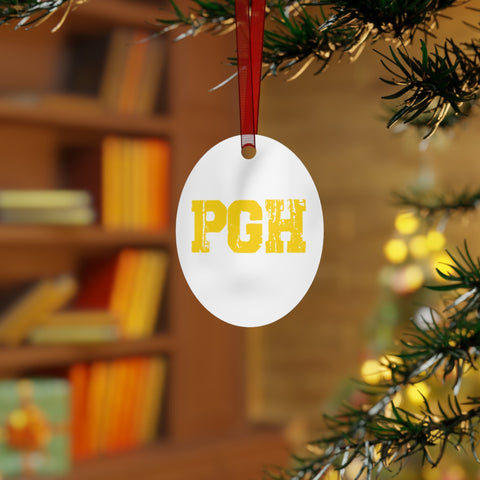 Pittsburgh Merry Christmas Yinz Guys Metal Ornaments Home Decor - YinzerShop