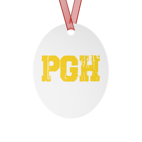 Pittsburgh Merry Christmas Yinz Guys Metal Ornaments Home Decor - YinzerShop