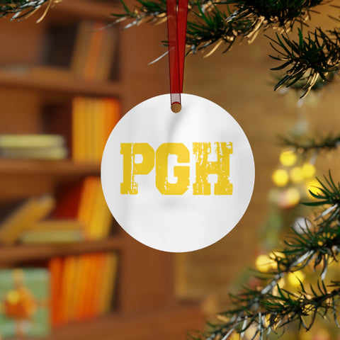 Pittsburgh Merry Christmas Yinz Guys Metal Ornaments Home Decor - YinzerShop