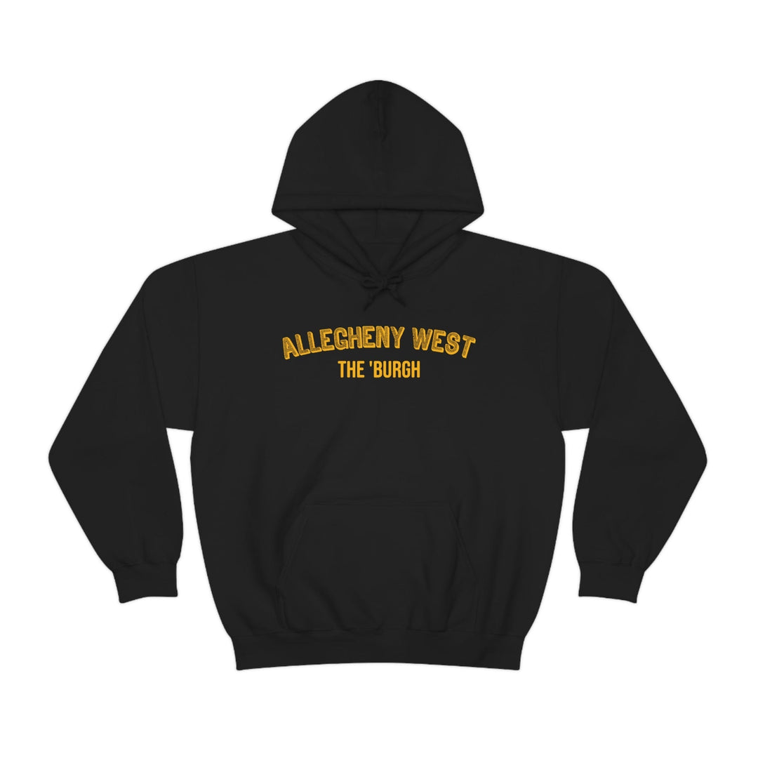 Pittsburgh Neighborhood - Allegheny West - The 'Burgh Neighborhood Series -Hooded Sweatshirt Hoodie Printify Black S 