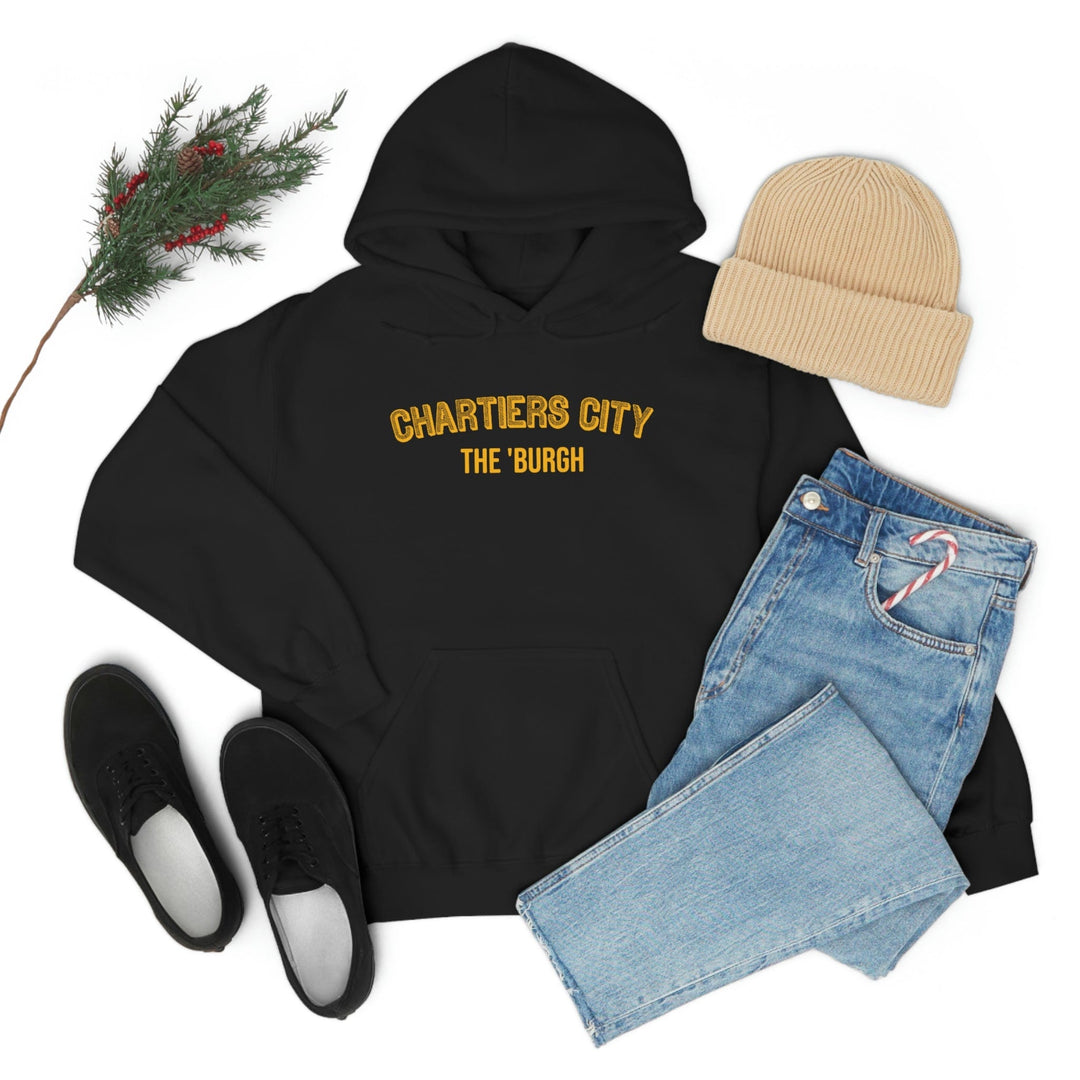 Pittsburgh Neighborhood - Chartiers City - The 'Burgh Neighborhood Series -Hooded Sweatshirt Hoodie Printify   