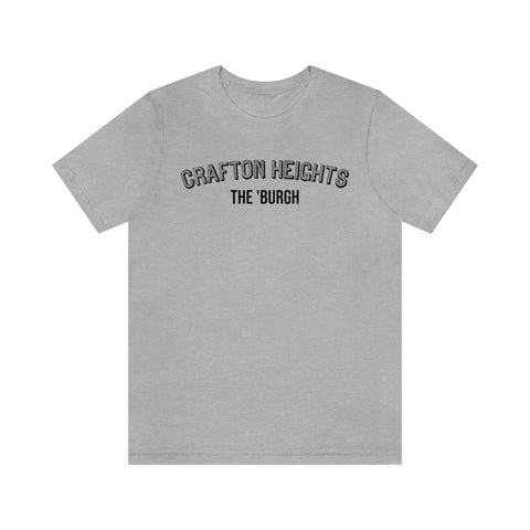 Pittsburgh Neighborhood - Crafton Heights - short-sleeved tee shirt T-Shirt Printify Athletic Heather S 
