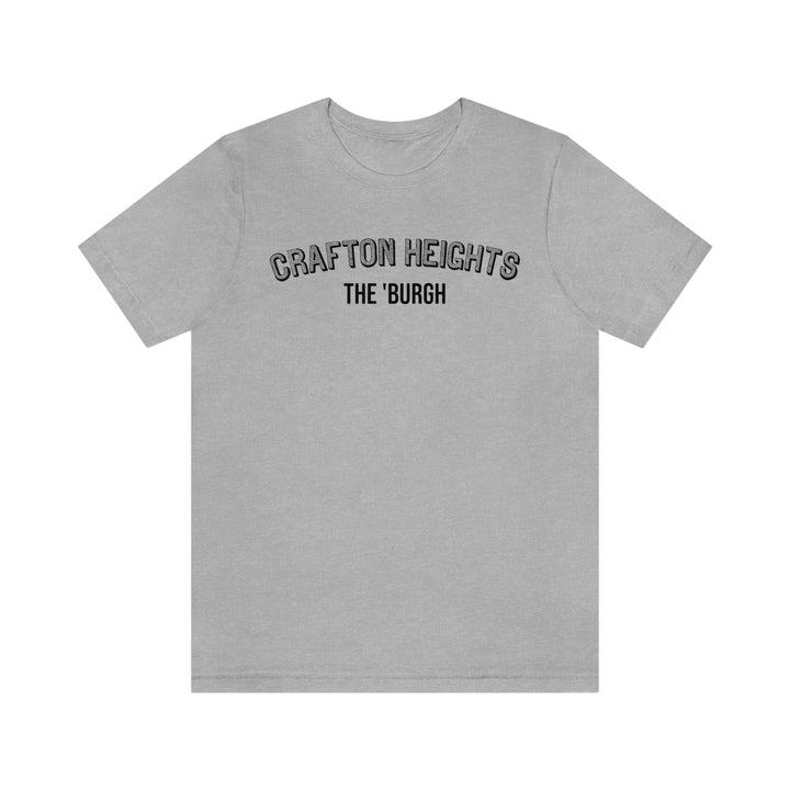 Pittsburgh Neighborhood - Crafton Heights - short-sleeved tee shirt T-Shirt Printify Athletic Heather S 