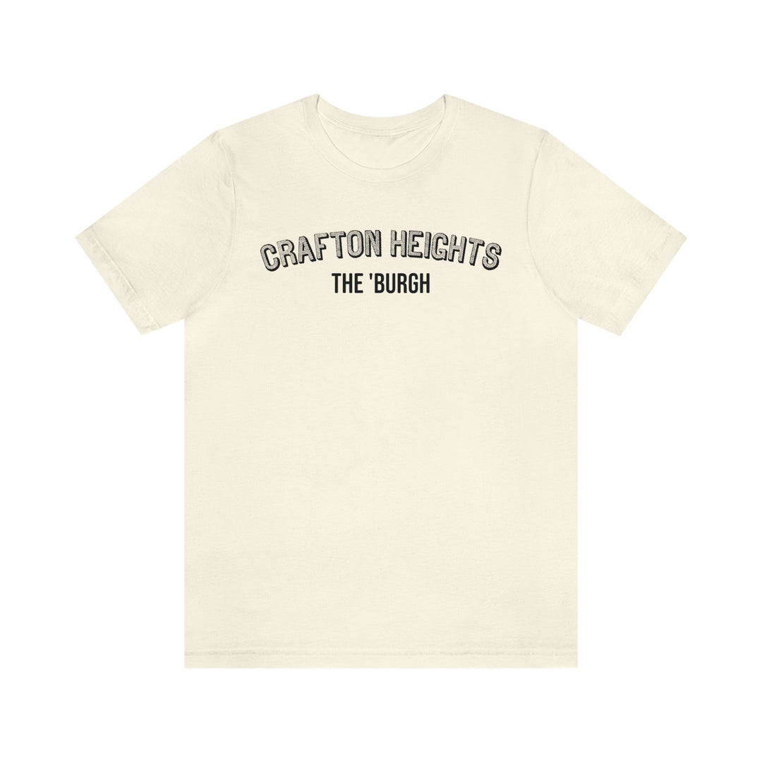 Pittsburgh Neighborhood - Crafton Heights - short-sleeved tee shirt T-Shirt Printify Natural S 