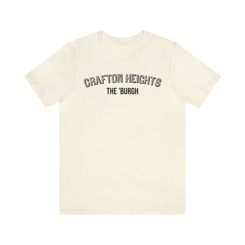 Pittsburgh Neighborhood - Crafton Heights - short-sleeved tee shirt T-Shirt Printify Natural S 
