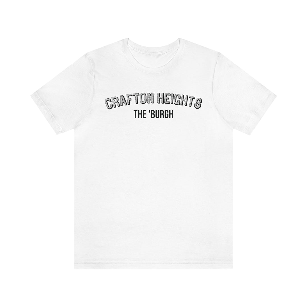 Pittsburgh Neighborhood - Crafton Heights - short-sleeved tee shirt T-Shirt Printify White S 