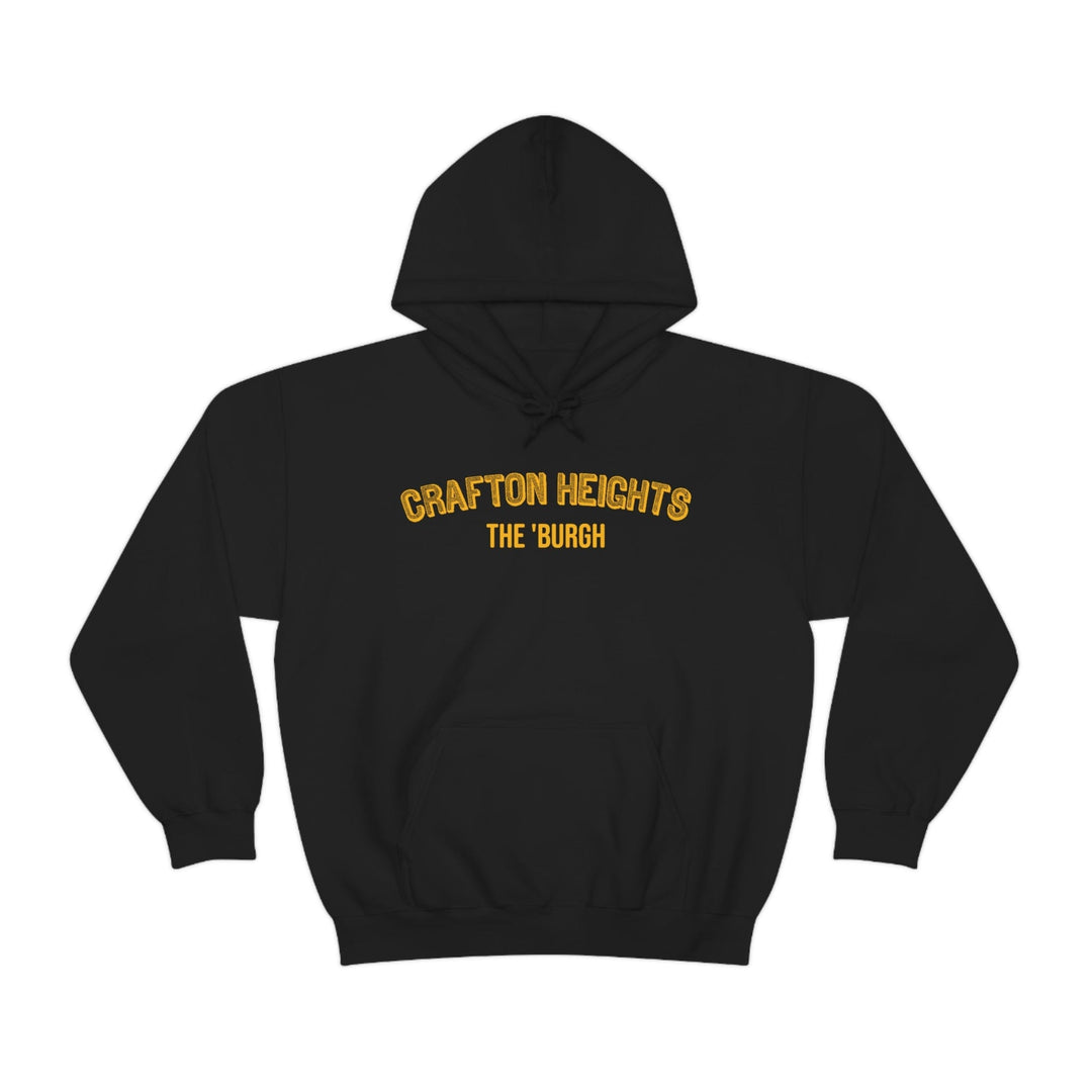 Pittsburgh Neighborhood - Crafton Heights - The 'Burgh Neighborhood Series -Hooded Sweatshirt Hoodie Printify Black S 