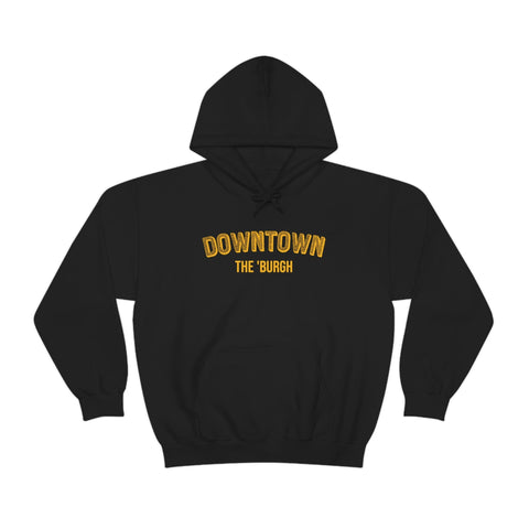 Pittsburgh Neighborhood - Downtown - The 'Burgh Neighborhood Series -Hooded Sweatshirt Hoodie Printify Black S 