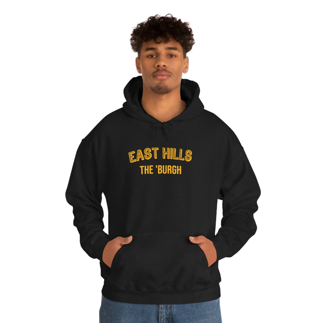 Pittsburgh Neighborhood - East Hills - The 'Burgh Neighborhood Series -Hooded Sweatshirt Hoodie Printify   