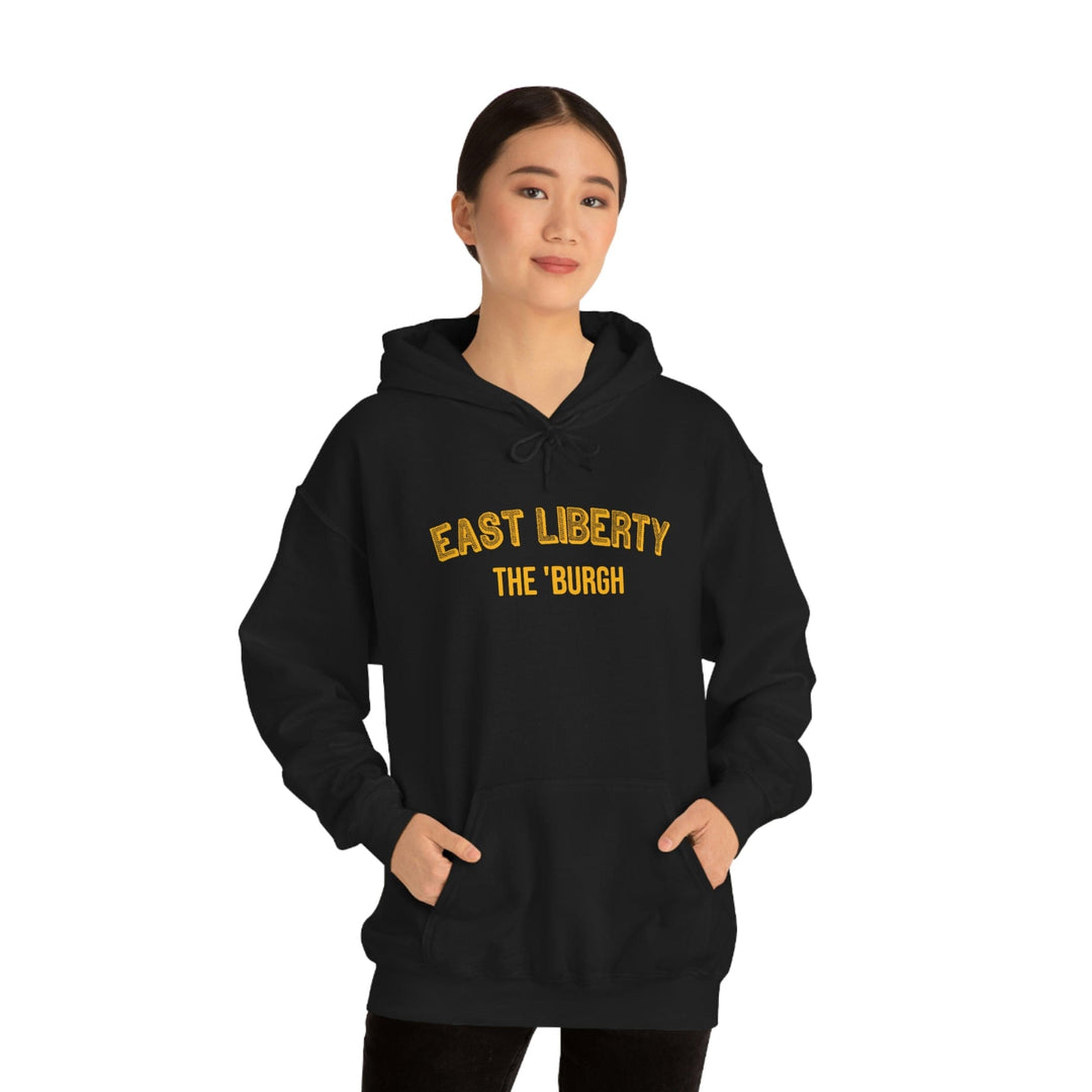 Pittsburgh Neighborhood - East Liberty - The 'Burgh Neighborhood Series -Hooded Sweatshirt Hoodie Printify   