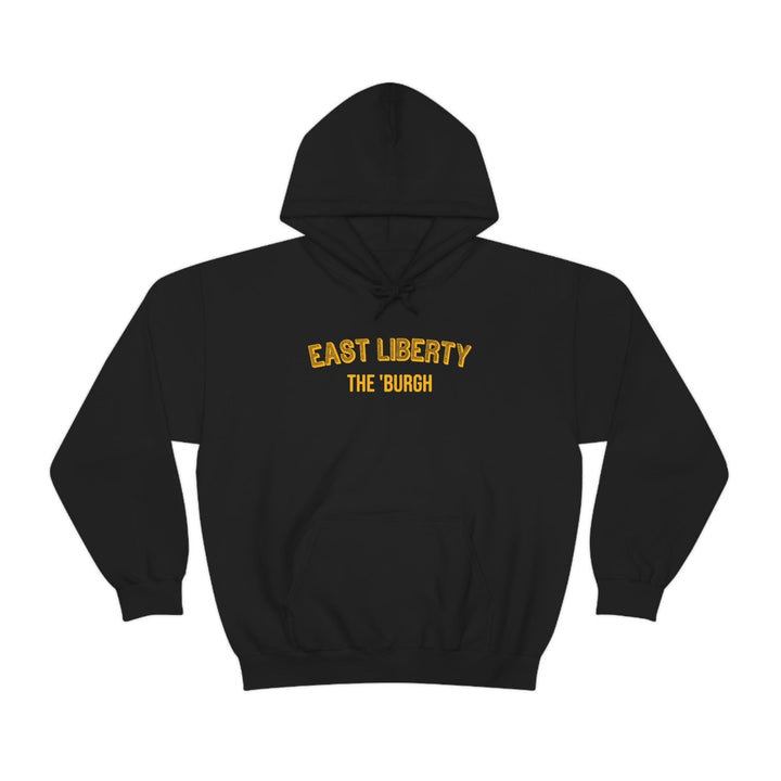Pittsburgh Neighborhood - East Liberty - The 'Burgh Neighborhood Series -Hooded Sweatshirt Hoodie Printify Black S 