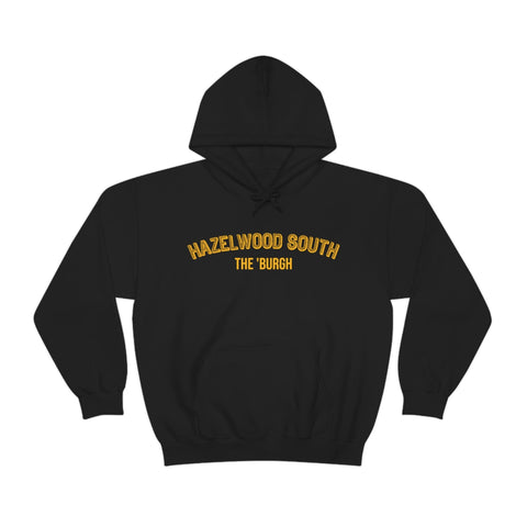 Pittsburgh Neighborhood - Hazelwood South - The 'Burgh Neighborhood Series -Hooded Sweatshirt Hoodie Printify Black S 