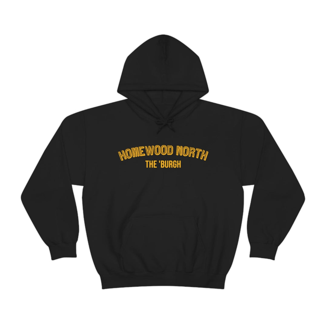 Pittsburgh Neighborhood - Homewood North - The 'Burgh Neighborhood Series -Hooded Sweatshirt Hoodie Printify Black S 