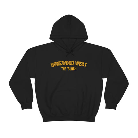 Pittsburgh Neighborhood - Homewood West - The 'Burgh Neighborhood Series -Hooded Sweatshirt Hoodie Printify Black S 