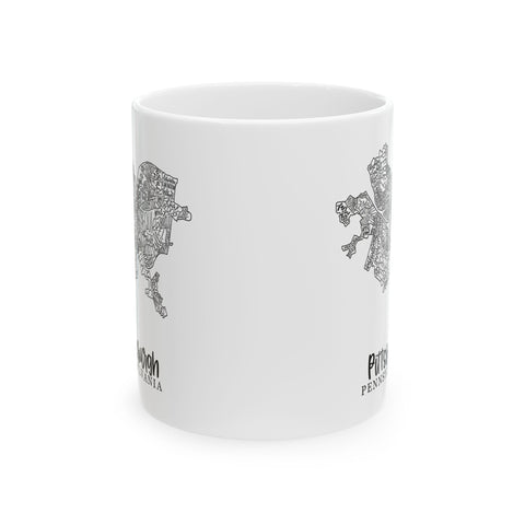 Pittsburgh Neighborhood Map - Coffee Mugs (11oz, 15oz) Mug - YinzerShop